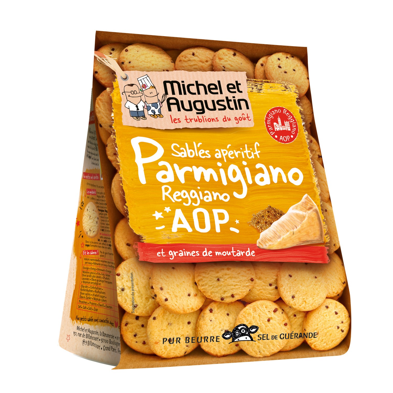 Sablés apéritif au Parmigiano Reggiano et graines de moutarde